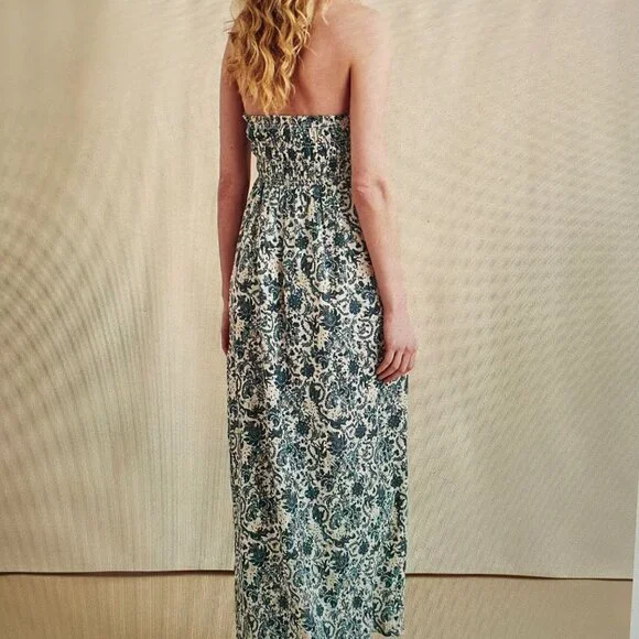 Faherty Maxi Dress - Blue Margarita - Smocked - Picture 3 of 3
